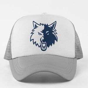 NEW Minnesota Timberwolves 2000s Retro Logo Foam Trucker Mesh Snapback Hat 2TONE